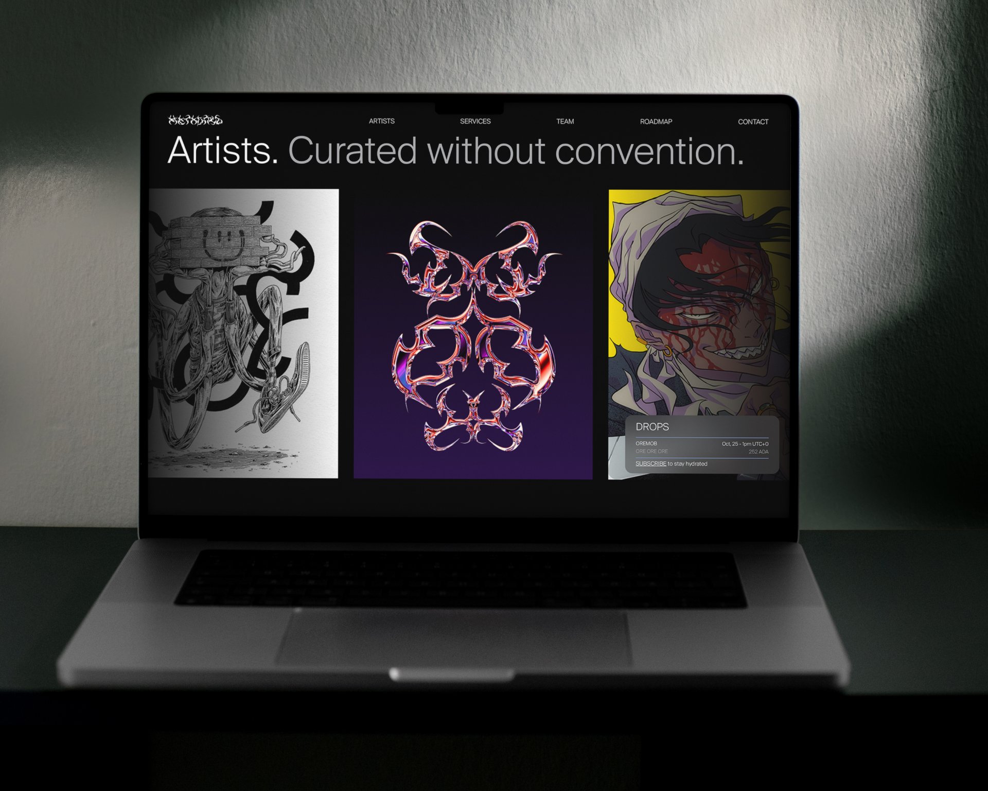 Metadibs desktop website screen artist section